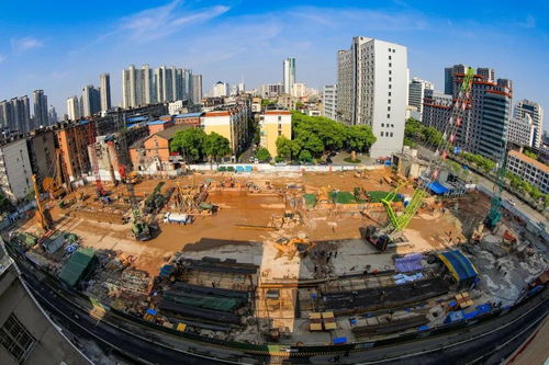 南昌地铁4号线丁公路北站完成围护结构施工 图